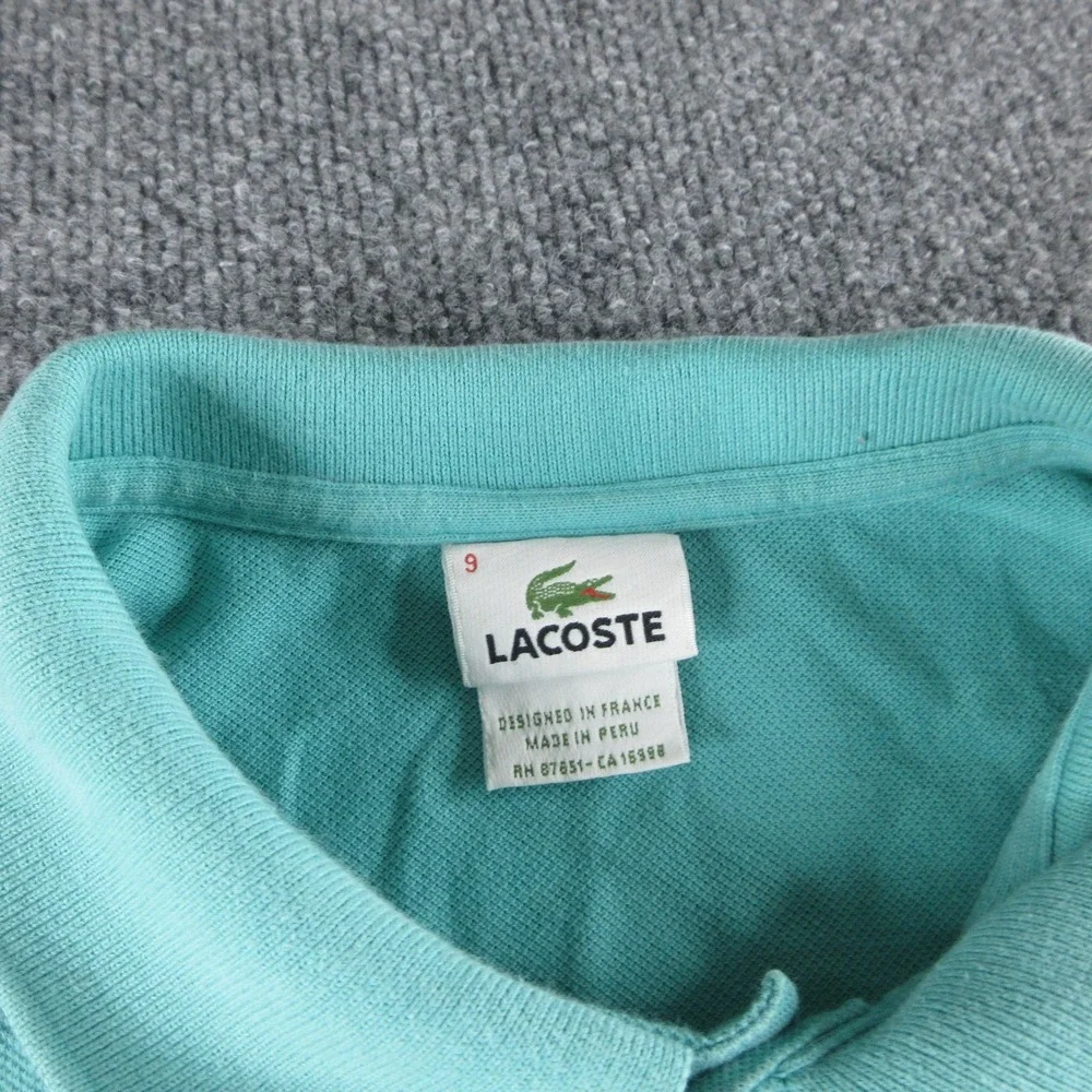 Lacoste Polo Shirt Mens 4XL Teal Short Sleeve Cotton Crocodile Logo Classic Fit